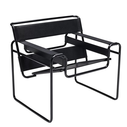 Wassily Chair, Black / Cattle hide black