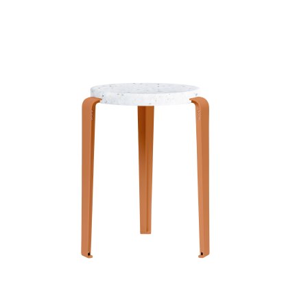 Lou Stool, Recycled Plastic, Venezia, Tangerine red