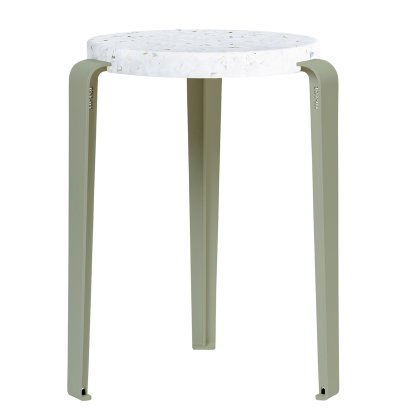 Lou Stool, Recycled Plastic, Venezia, Eucalyptus grey