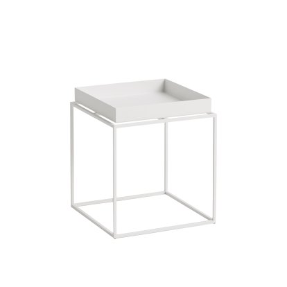 Tray Tables, H 30/34 x W 30 x D 30 cm, White