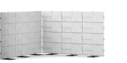 USM Privacy Panels Acoustic Corner, 2,25 m (3 elements), 1,44 m (4 elements), 2,25 m (3 elements), Light grey