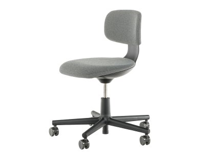 Rookie, Deep black, Sierra grey / nero, Soft castors for hard floor surfaces