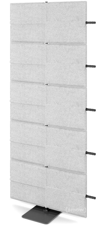 USM Privacy Panels Acoustic Wall Extension, With panel connector (for straight walls), 1,79 m (5 elements), Light grey