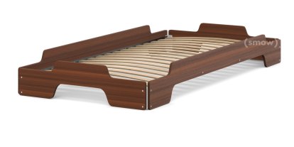 Rolf Heide Stacking Bed, 90 x 190, Walnut oiled, Rollable