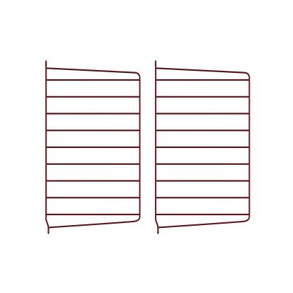 String System Wall Panel, Set of 2, 50 x 30 cm, Dark red