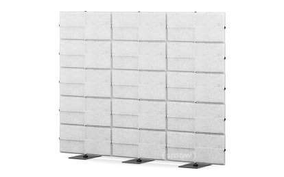 USM Privacy Panels Acoustic Wall, 2,25 m (3 elements), 1,79 m (5 elements), Light grey