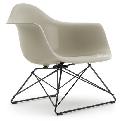 Eames Plastic Armchair RE LAR, Pebble, Without upholstery, Coated basic dark
