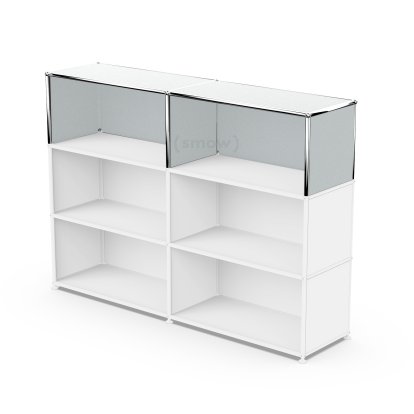 USM Haller Extension Kit Vertical 2, USM matte silver, 35 cm