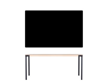 Seiltänzer Table, 75 x 160 x 90 cm, Linoleum black, Black