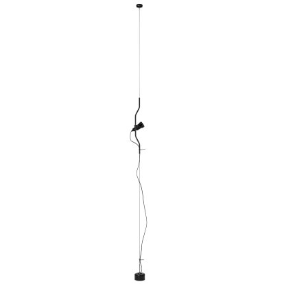 Parentesi Dimmer Floor and Ceiling Lamp, Black, without illuminant