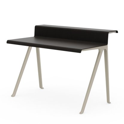 Courier Desk, Black oak, protective varnish, Powder-coated chalk