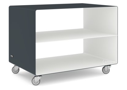 Trolley R 103, Bicoloured, Anthrazite grey (RAL 7016) - Pure white (RAL 9010), Industrial castors