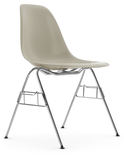 Eames Plastic Side Chair RE DSS / DSS-N, Pebble, Without upholstery, Without upholstery, With linking element (DSS)