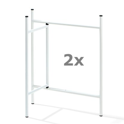 Eiermann 3 Trestle (Set of 2), 58 cm, 29 cm, White