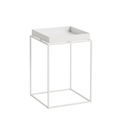Tray Tables, H 40/44 x B 30 x T 30 cm, White