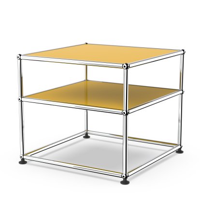 USM Haller side table Type 2, Metal, Golden yellow RAL 1004