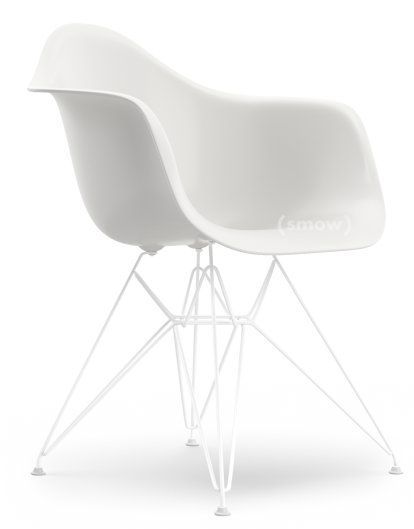Eames Plastic Armchair RE DAR, White non-RE, Without upholstery, Without upholstery, Standard version - 43 cm, Coated white