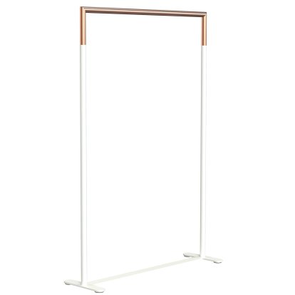 Bukto Coat Rack, White matt / brushed copper, 100 cm
