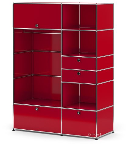 USM Haller Wardrobe Model 1, USM ruby red