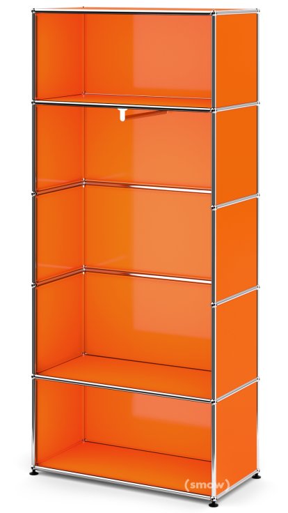 USM Haller Clothes Rack M with Rail, Model 1, Pure orange RAL 2004