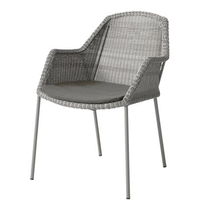Breeze Chair, Taupe, With seat cushion, Natté - Taupe