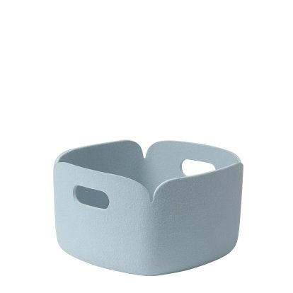 Restore Storage Basket, L 28 cm x W 28 cm, Light blue