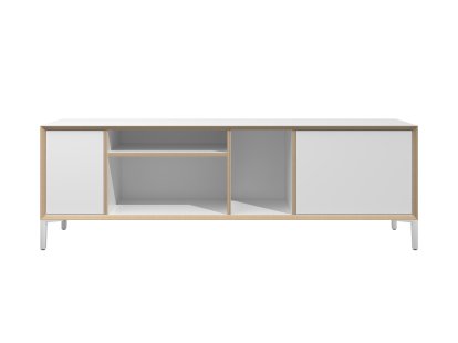 Vertiko Wide Lowboard, Version 2, CPL white, With legs