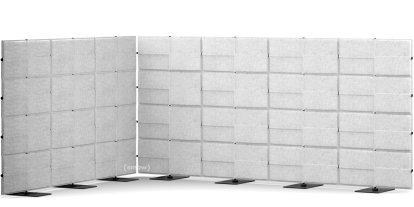 USM Privacy Panels Acoustic Corner, 3,00 m (4 elements), 1,44 m (4 elements), 2,25 m (3 elements), Light grey