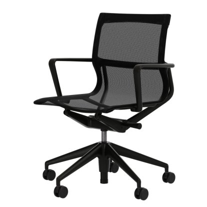 Physix, TrioKnit black pearl, Plastic, deep black, Hard castors for carpets