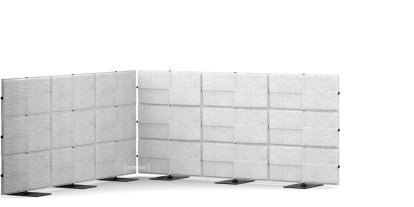 USM Privacy Panels Acoustic Corner, 2,25 m (3 elements), 1,09 m (3 elements), 2,25 m (3 elements), Light grey