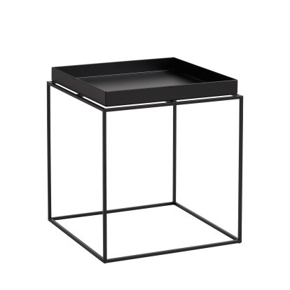 Tray Tables, H 40/44 x W 40 x D 40 cm, Black
