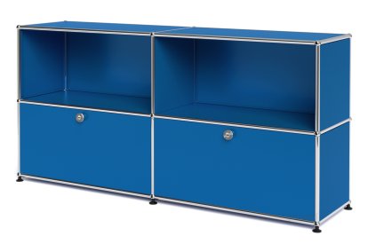 USM Haller Sideboard L with 2 Drop-down Doors, Gentian blue RAL 5010