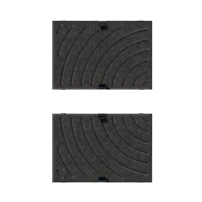 USM Soft Panel Mono for USM Haller Shelves, 50 cm x 35 cm, Dark grey, Curves