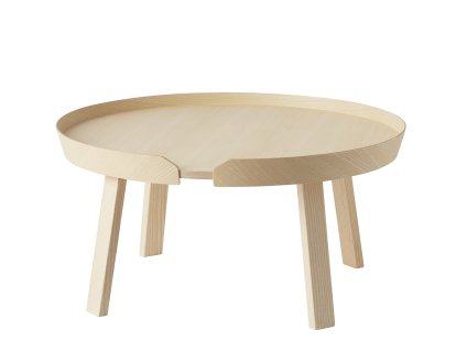 Around Coffee Table, Large (H 36 x Ø 72 cm), Natural ash