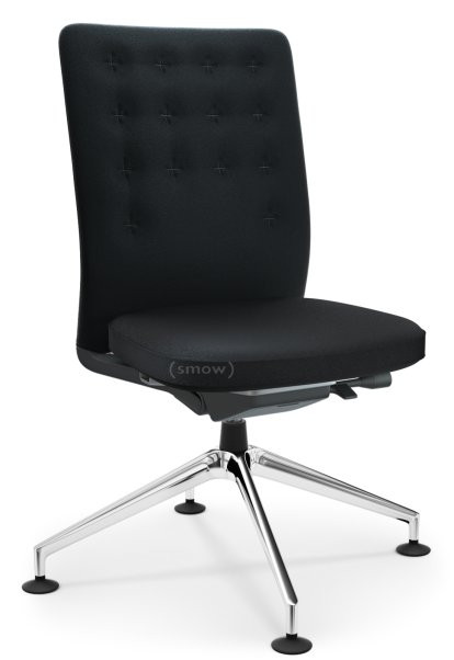 ID Trim Conference, Without lumbar support, Without armrests, Basic dark, Seat and back Plano, Nero