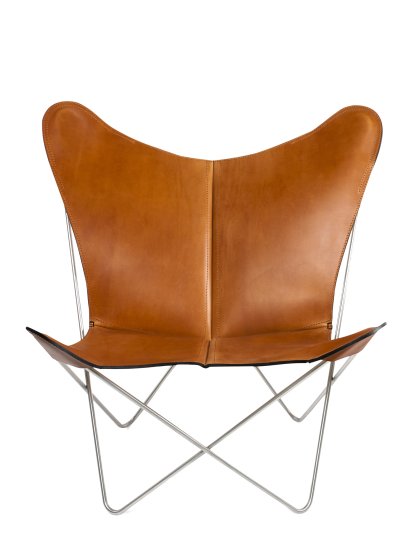 Trifolium Butterfly Chair, Hazelnut, Stainless steel