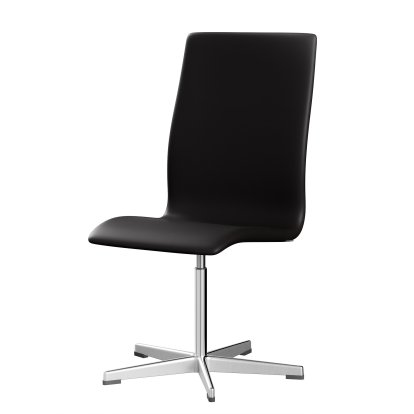 Oxford Office Swivel Chair, Without armrests, Middle-high back, Fixed base, Soft leather, Black-brown