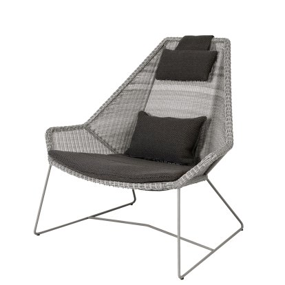 Breeze Highback Lounge Chair, Taupe, Focus - Dark grey