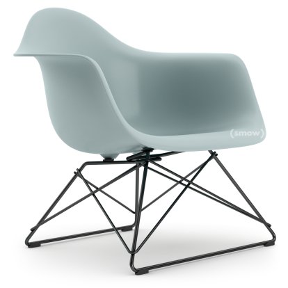Eames Plastic Armchair RE LAR, Ice grey, Without upholstery, Coated basic dark
