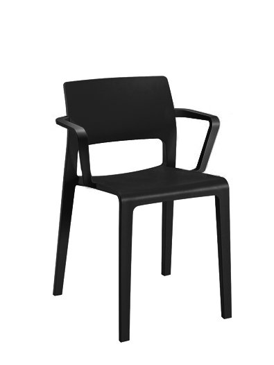 Juno Chair, Black, With armrests