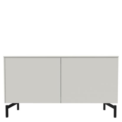 Aventa Sideboard with Doors, 120 cm, 2 Height grids, Melamine white, Metal feed