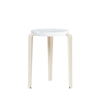 Lou Stool, Recycled Plastic, Venezia, Cream white