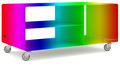 HiFi Lowboard R 104, RAL Classic Colour, Industrial castors