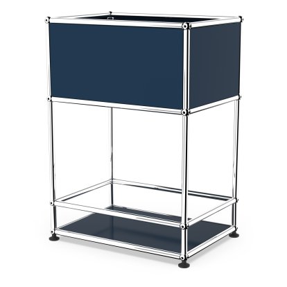 USM Haller Bar Sideboard Type 2, Steel blue RAL 5011, Adjustable feet