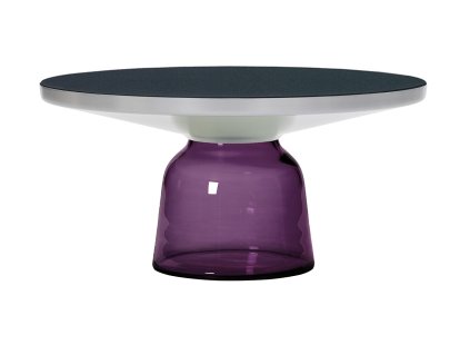 Bell Coffee Table, Aluminium with clear varnish, Amethyst violet
