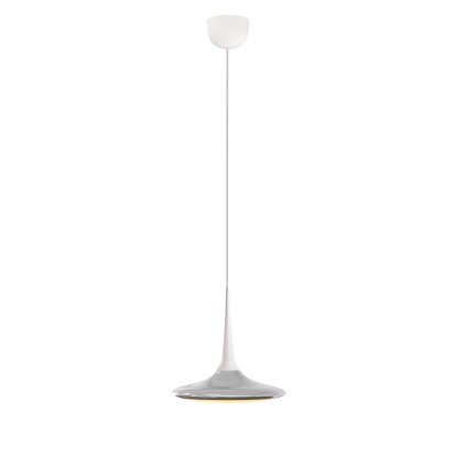 Falling Leaf Pendant Lamp, Polished aluminium / white