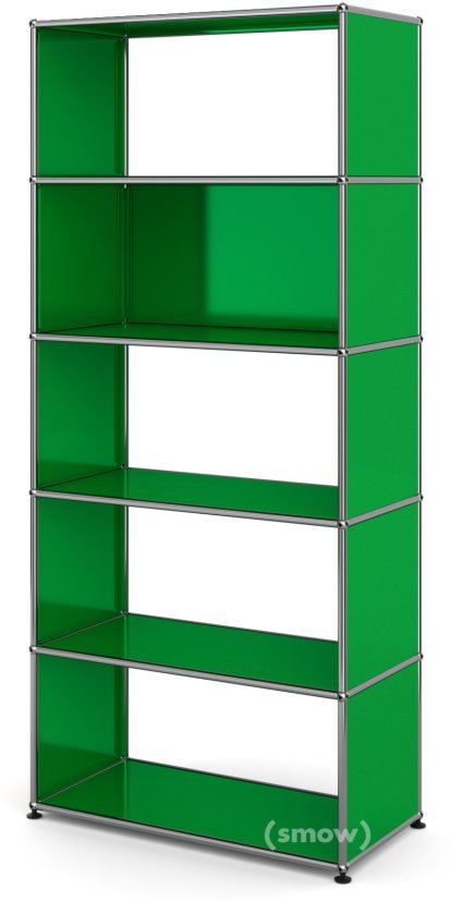 USM Haller Living Room Shelf M, 1 back panel, USM green