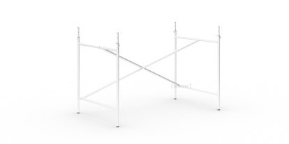 Eiermann 1 Table Frame , White, Offset, 110 x 66 cm, With extension (height 72-85 cm)