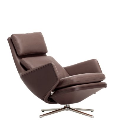 Grand Relax Lounge Chair, Without Ottoman, Leather Premium F, chestnut, Polished, 41,5 cm