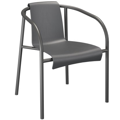 Nami Dining Chair, With armrests, Dark grey